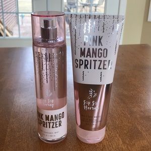 Bath and body pink mango spritzer lotion and mist